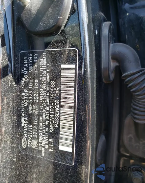 2017 Genesis G80 Base from USA, damaged, VIN KMHGN4JE7HU190588